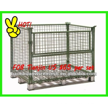 Rolling storage cage using to storage goods or feed animals